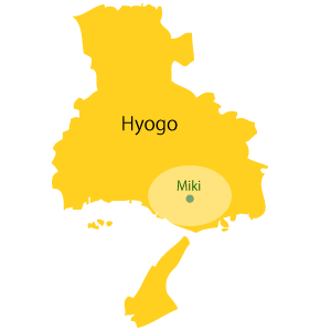 兵庫県の三木市周辺出張地域地図